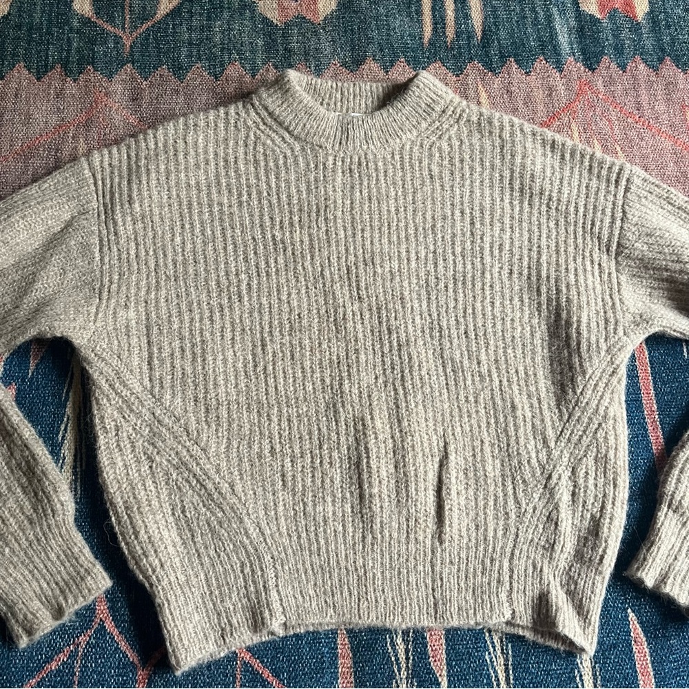 Reformation Finn Sweater Oatmeal Alpaca blend Small